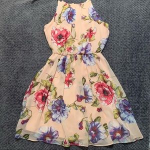 IZ Byer Pink Floral short dress Size XS